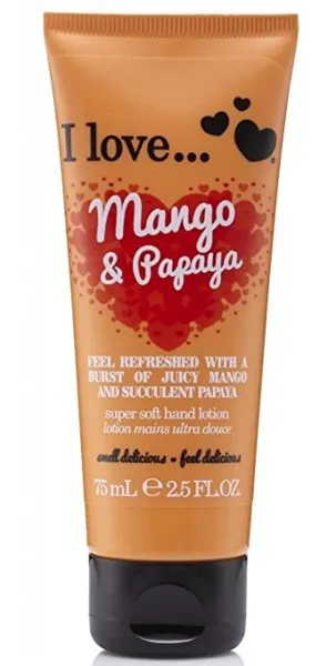 I Love…Cosmetics Hand Lotion Mango & Papaya kézkrém 75 ml 