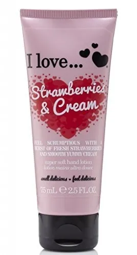 I Love…Cosmetics Hand Lotion Strawberries & Cream kézkrém 75 ml