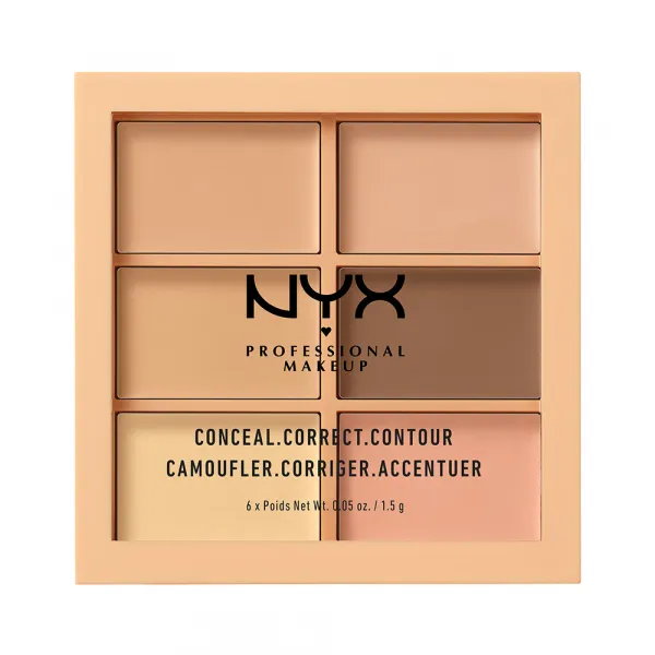 NYX Professional Makeup korrektor paletta - Conceal, Correct, Contour Palette – Light (3CP01)