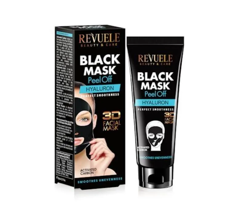 Revuele Peel Off Black Mask Hyaluron 3D Lehúzható Fekete Arcmaszk Hyaluronsavval 