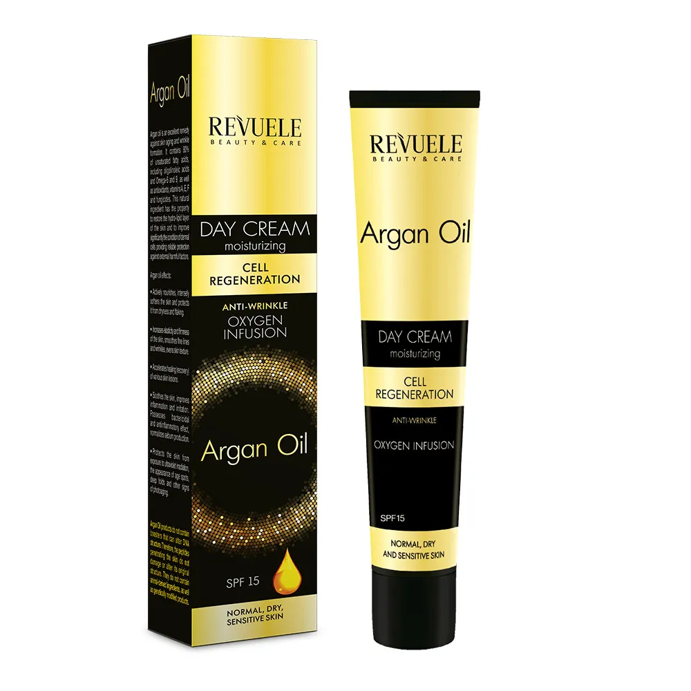 Revuele Argan Oil Moisturizing Day Face Cream Anti-Wrinkle Argánolajos Nappali Arckrém