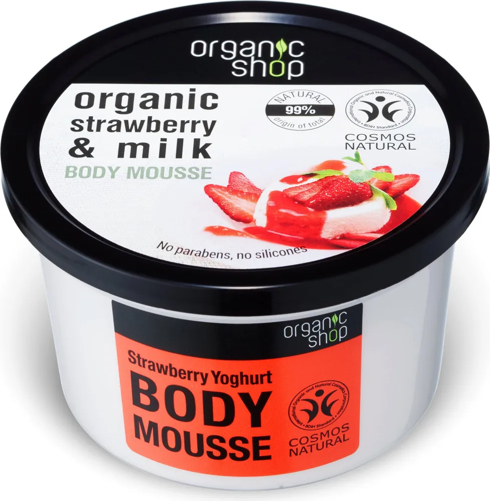 Organic Shop Body Mousse Strawberry Yoghurt testápoló (250 m