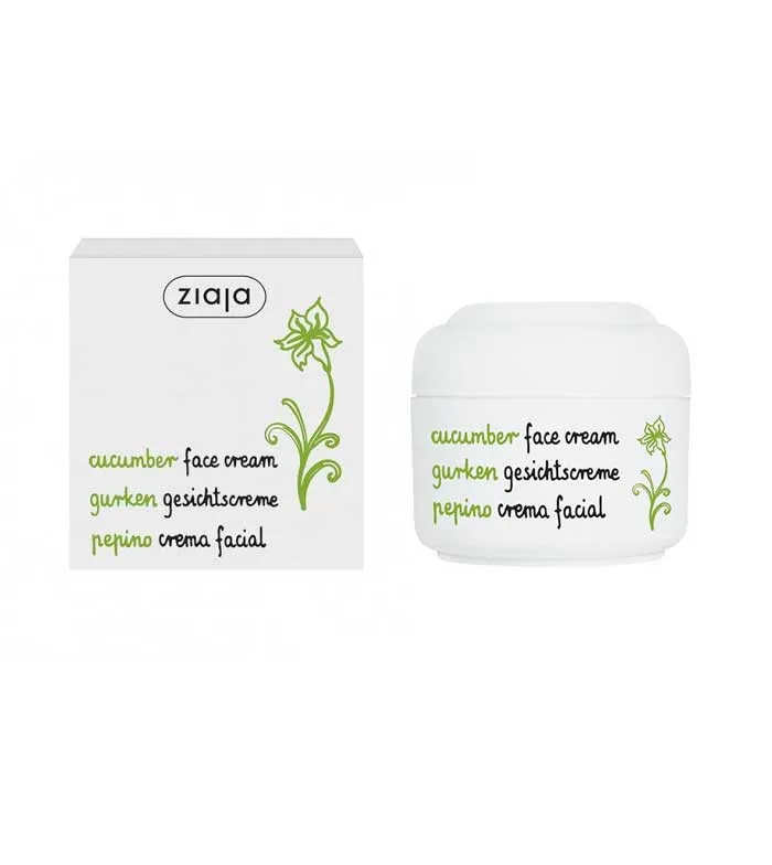 Ziaja Cucumber Face Cream hidratáló és nyugtató krém A és E vitaminnal