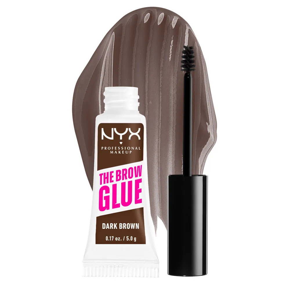 NYX Professional Makeup Brow Glue Instant Brow Styler - Dark Brown (TBG04) - szemöldökformázó gél