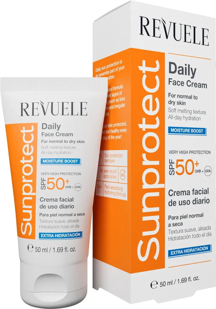 Revuele Sunprotect Daily Face Cream - Moisture Boost SPF 50+ hidratálókrém fényvédővel