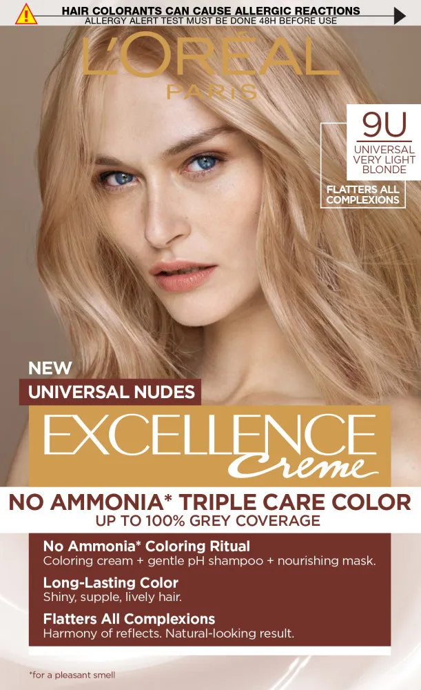 L’Oréal Paris EXCELLENCE Nudes hajfesték - 9U Universal Very Light Blonde