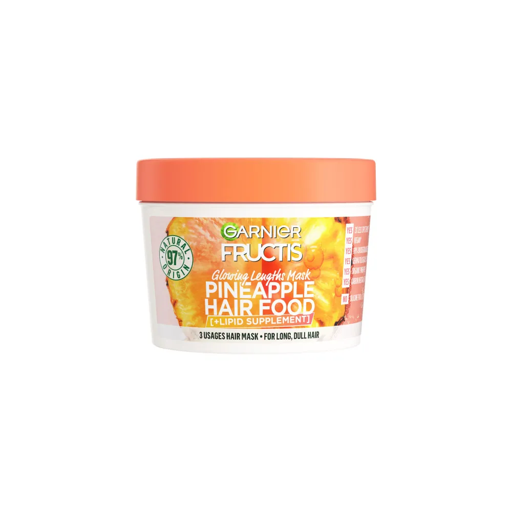 Garnier Fructis Hair Food Hair Mask haj maszk a töredezett hajvégekre - Pineapple