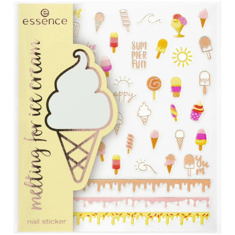 essence körömmatrica Melting For Ice Cream Nail Sticker - Ice Cream? Always!