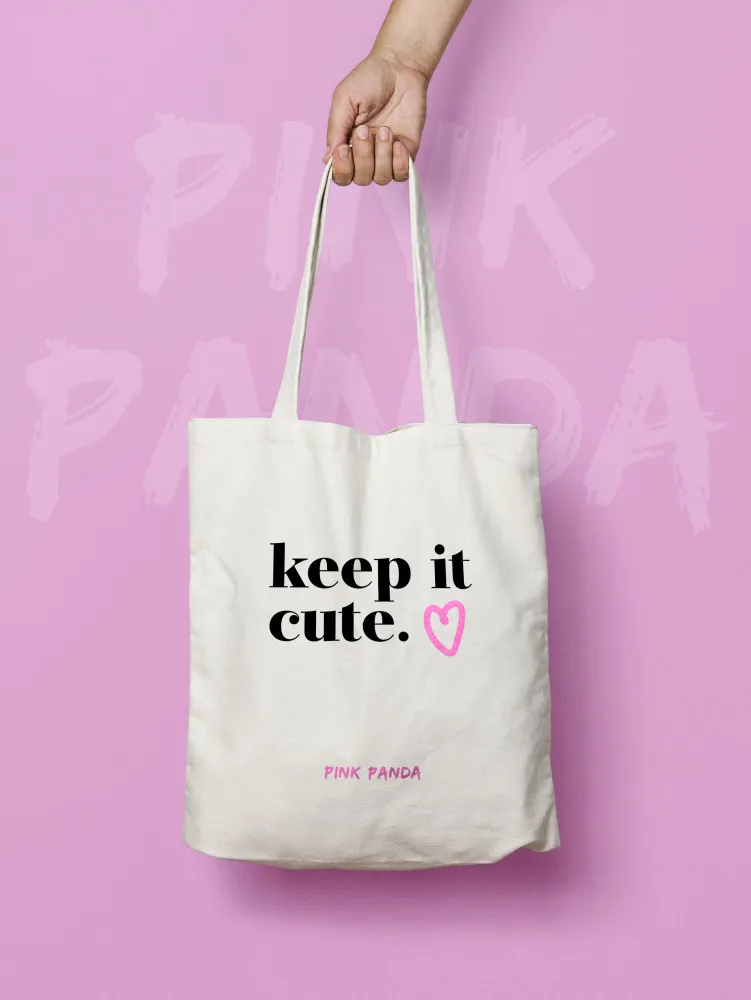 PINK PANDA táska Keep It Cute Tote Bag