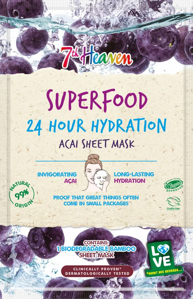 Montagne Jeunesse Lap Maszk 24H Hydration Acai Sheet Mask