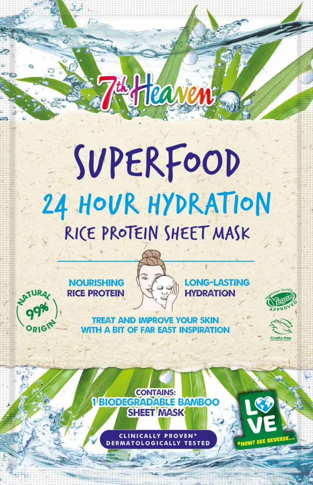 Montagne Jeunesse Rizsfehérje Hidratáló Lapmaszk 24H Hydration Rice Protein Sheet Mask