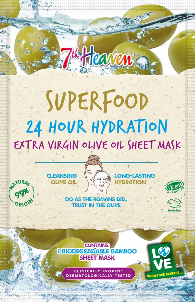 Montagne Jeunesse Extra Szűz olívaolajos lapmaszk Superfood Extra Virgin Olive Oil Sheet Mask