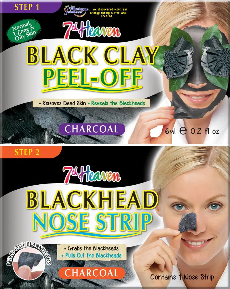 Montagne Jeunesse Mitesszer orrcsík Black Clay Peel-Off / Blackhead Nose Strip