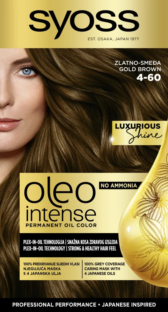 Syoss- tartós olajfesték-Oleo Intense Permanent Oil Color - 4-60 Gold Brown