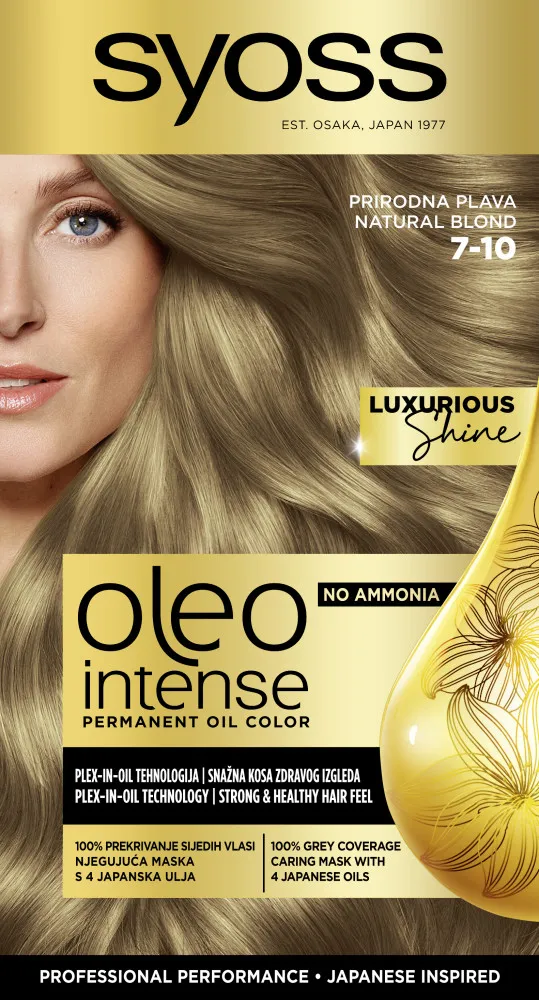 Syoss -intenzív tartós olajfesték-Oleo Intense Permanent Oil Color - 7-10 Natural Blond