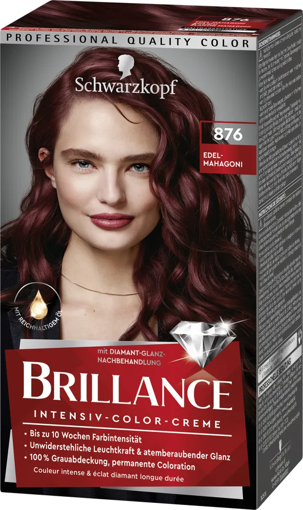 Schwarzkopf Brillance hajfesték - Intensive Color Cream - 876 Noble Mahogany