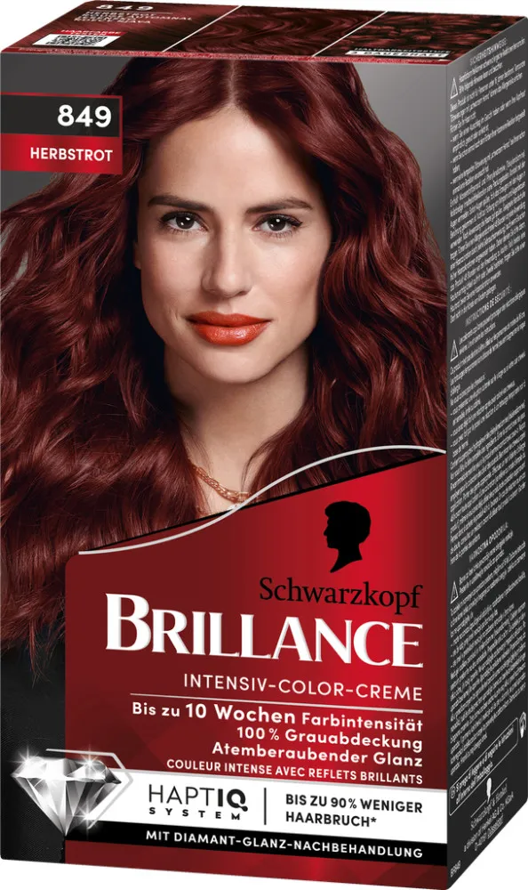 Schwarzkopf Brillance hajfesték - Intensive Color Cream - 849 Autumn Red Brown