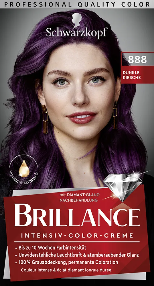 Schwarzkopf Brillance hajfesték - Intensive Color Cream - 888 Dark Cherry