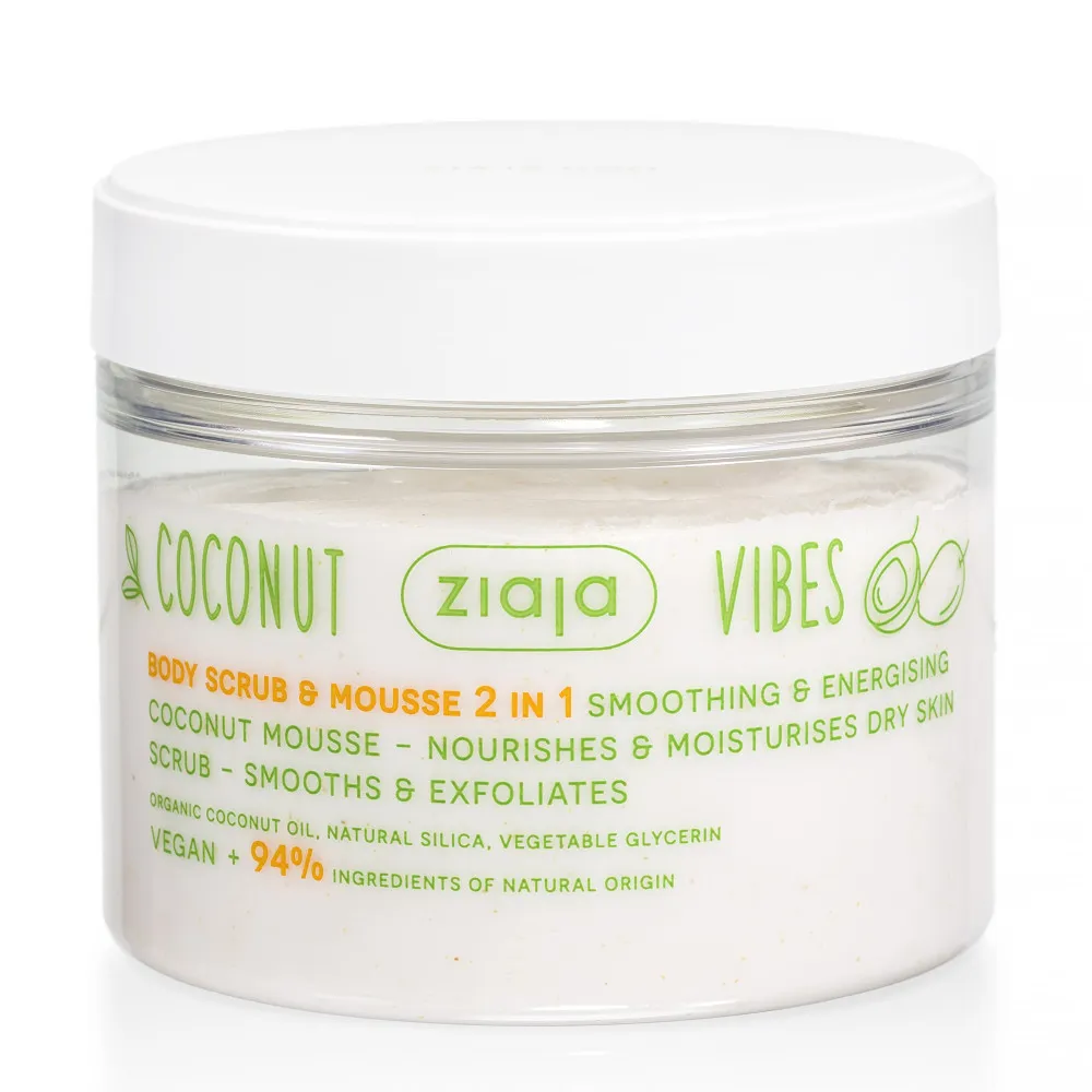 Ziaja -  testradír és mousse- Coconut & Orange Vibes Body Scrub & Mousse