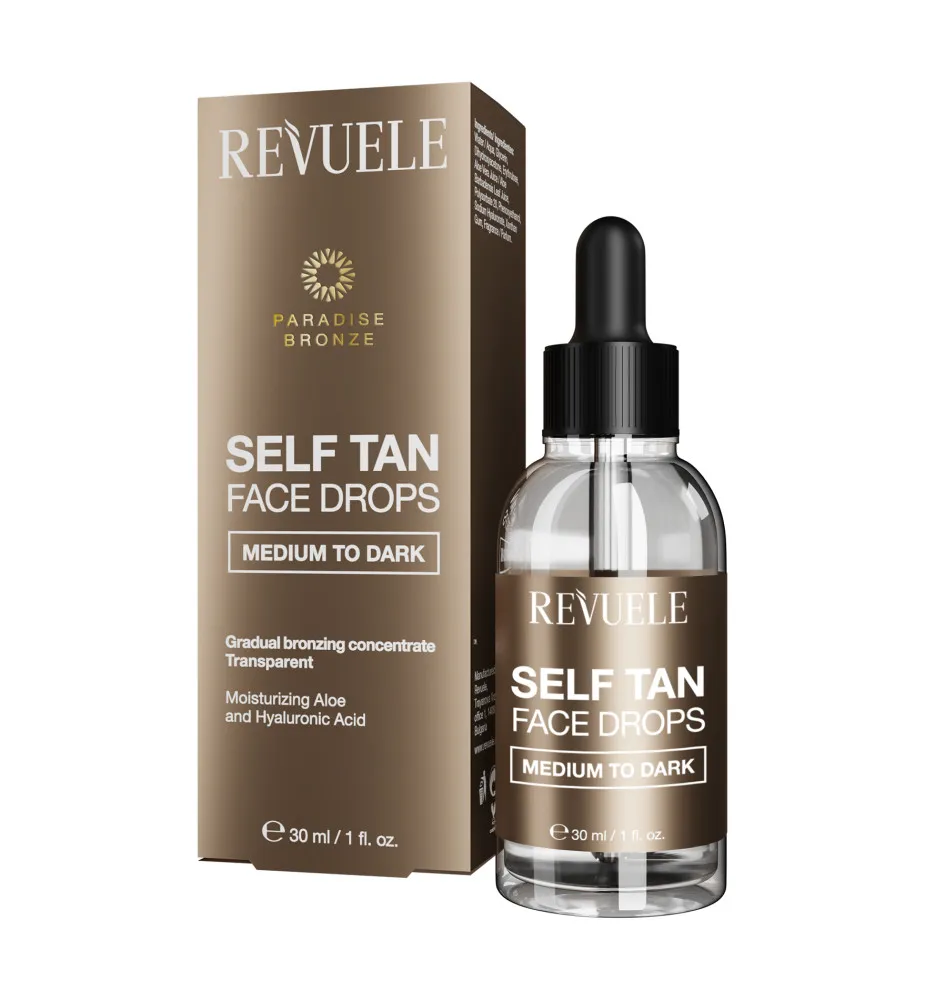 Revuele önbarnító - Self Tan Face Drops - Medium To Dark